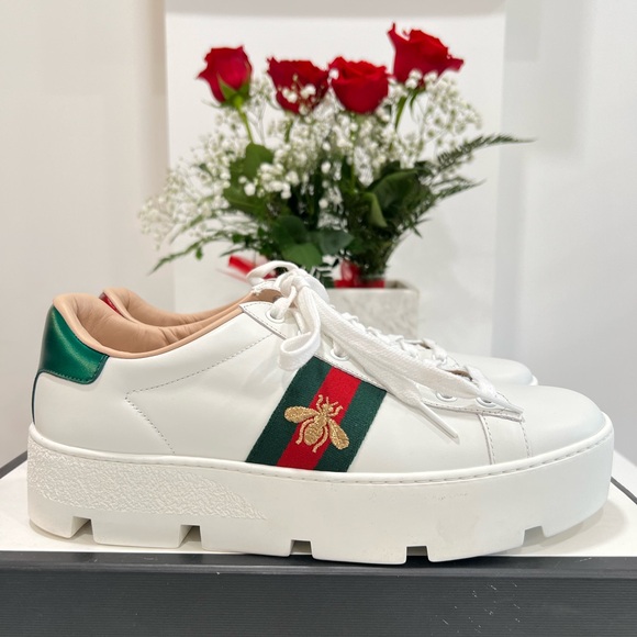 GUCCI New Ace Platform Sneaker - Picture 1 of 12